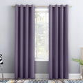 Sun Zero Barrow 2-Pack Energy Saving Grommet Curtain Panel Pair, 54' X 95, Lavender