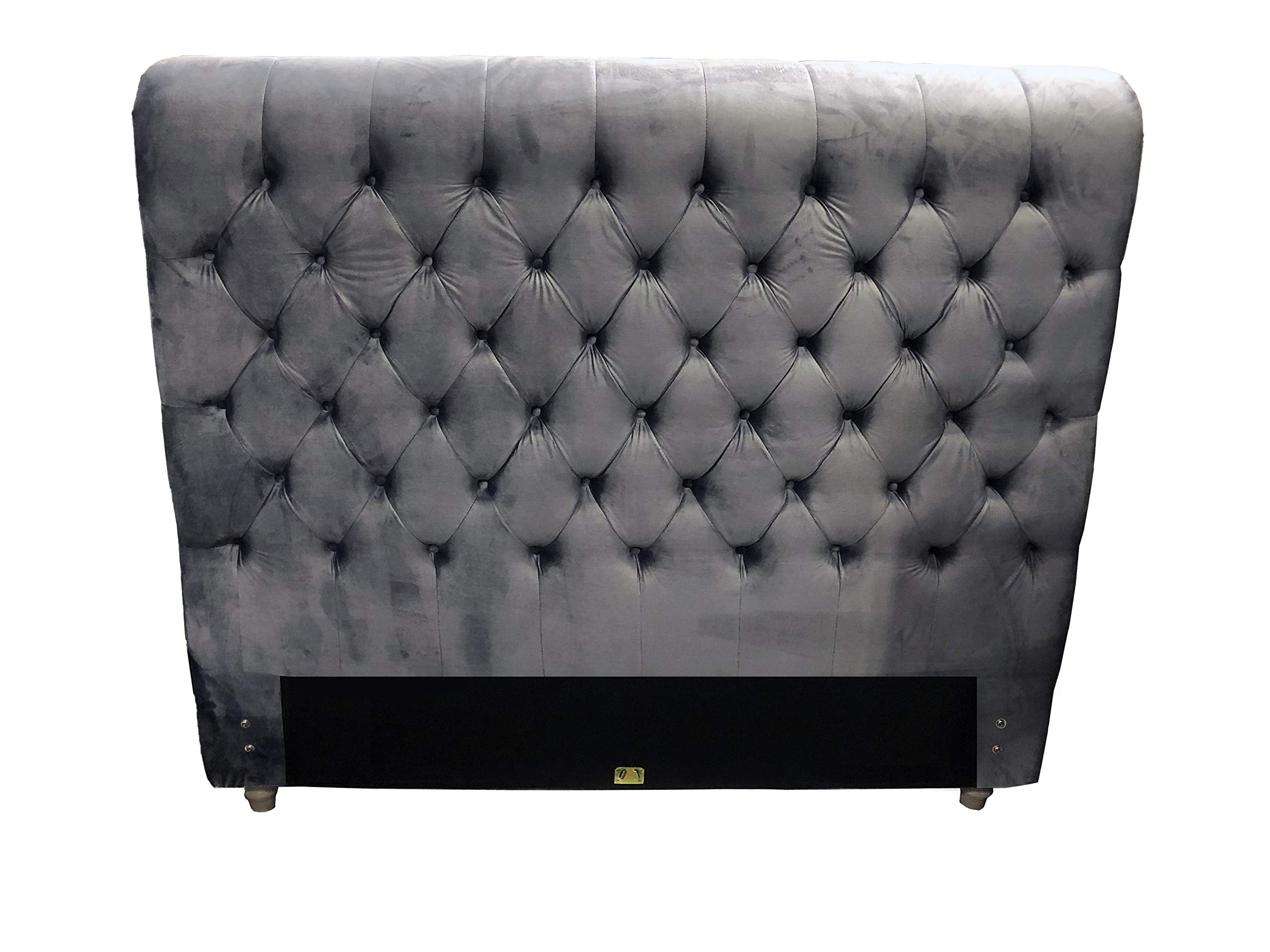 Best Master Furniture Jean-Carrie Upholstered Sleigh Bed Queen Grey