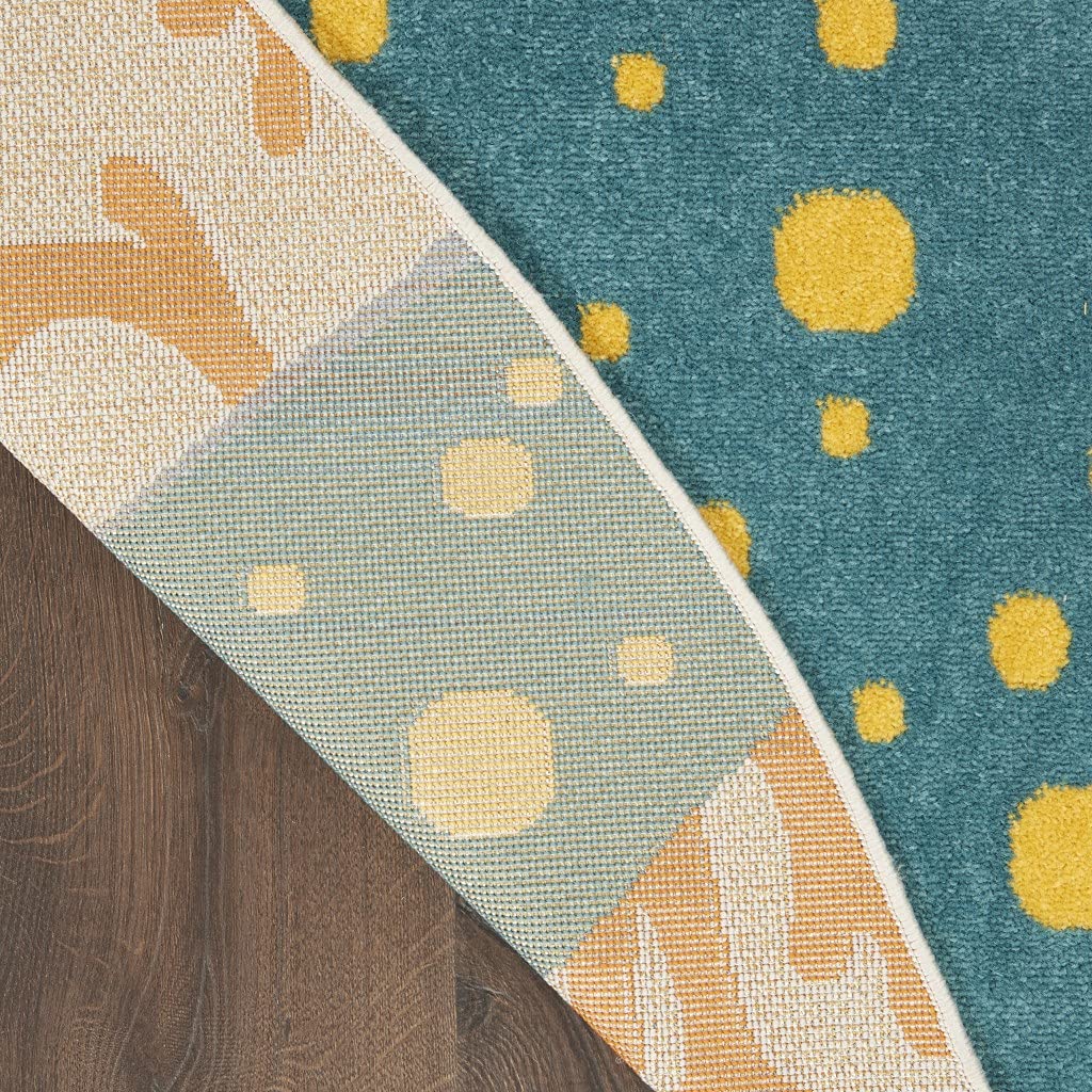 HomeRoots 100% Polypropylene 5’ Round Multicolor Indoor Outdoor Area Rug