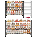Tajsoon Expandable Shoe Rack for Closet 4 Tier, 29-41Adjustable & Stackable Shoe Shelf Storage, Metal Shoe Rack Organizer for Fr