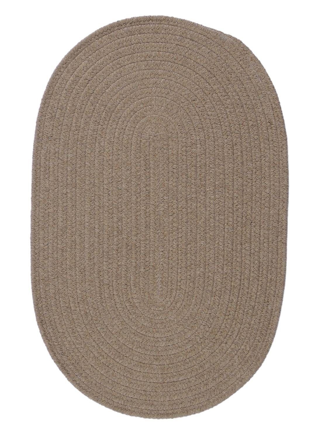 Solid Wool Blend Mocha Rug Rug Size: Round 9'