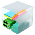 Sourceone Deluxe Desk Organizer Frosted Acrylic 6X6X6 Inch - Cube (1 Pack, Shelf)