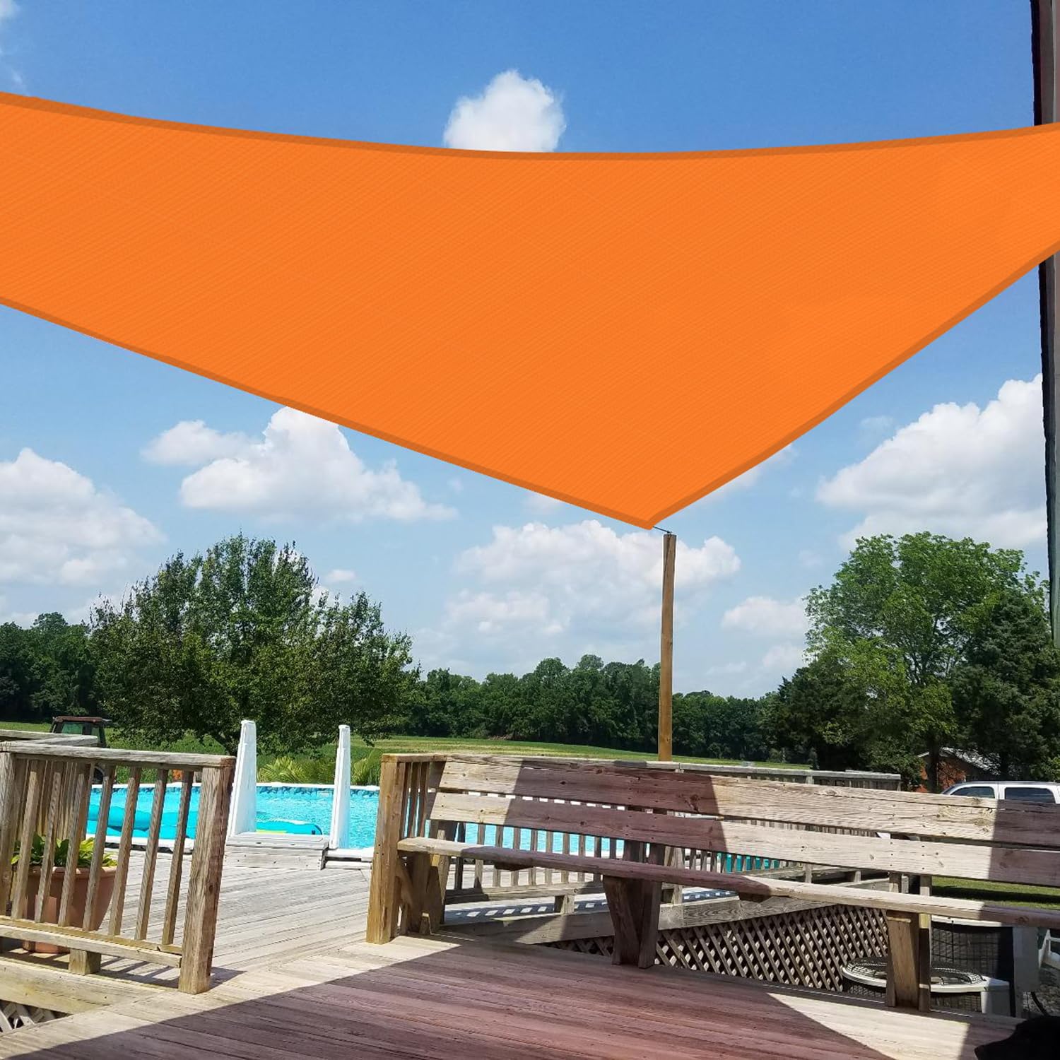 Windscreen4Less 6 ' X 6 ' X 6 ' Sun Shade Sail Triangle Outdoor Canopy Cover Uv Block For Backyard Porch Pergola Deck Garden Pat