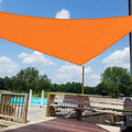 Windscreen4Less 27' X 27' X 27' Sun Shade Sail Triangle Outdoor Canopy Cover Uv Block For Backyard Porch Pergola Deck Garden Pat