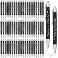 Yeaqee 100 Pcs Inspirational Pens Employee Appreciation Pens Motivational Pens Black Ink Thank You Pens Bulk Metal Greeting Quot