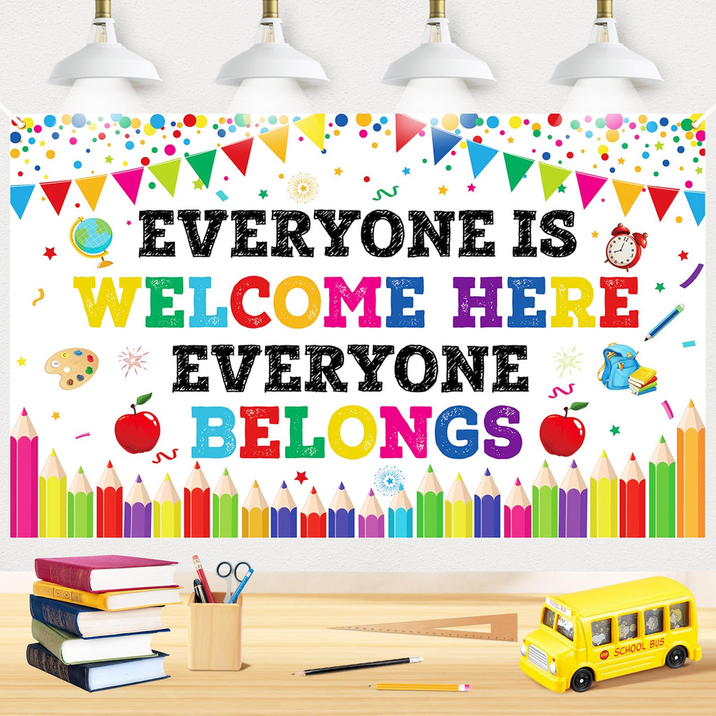 Welcome Back To School Decoration Back To School Banner Backdrop Classroom Bulletin Board Background First Day Of School Decorat
