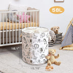 Inough Kids Laundry Basket Extra Large Baby Hamper For Nursery, 58L Kids Hamper Toddler Room Essentials, Waterproof Canvas Cloth