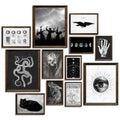 Waschbr Gothic Home Decor, Aesthetic Witchy Decor, Goth Room Decor, Creepy Art Prints, Halloween Wall Posters, Scary Picture, Sp