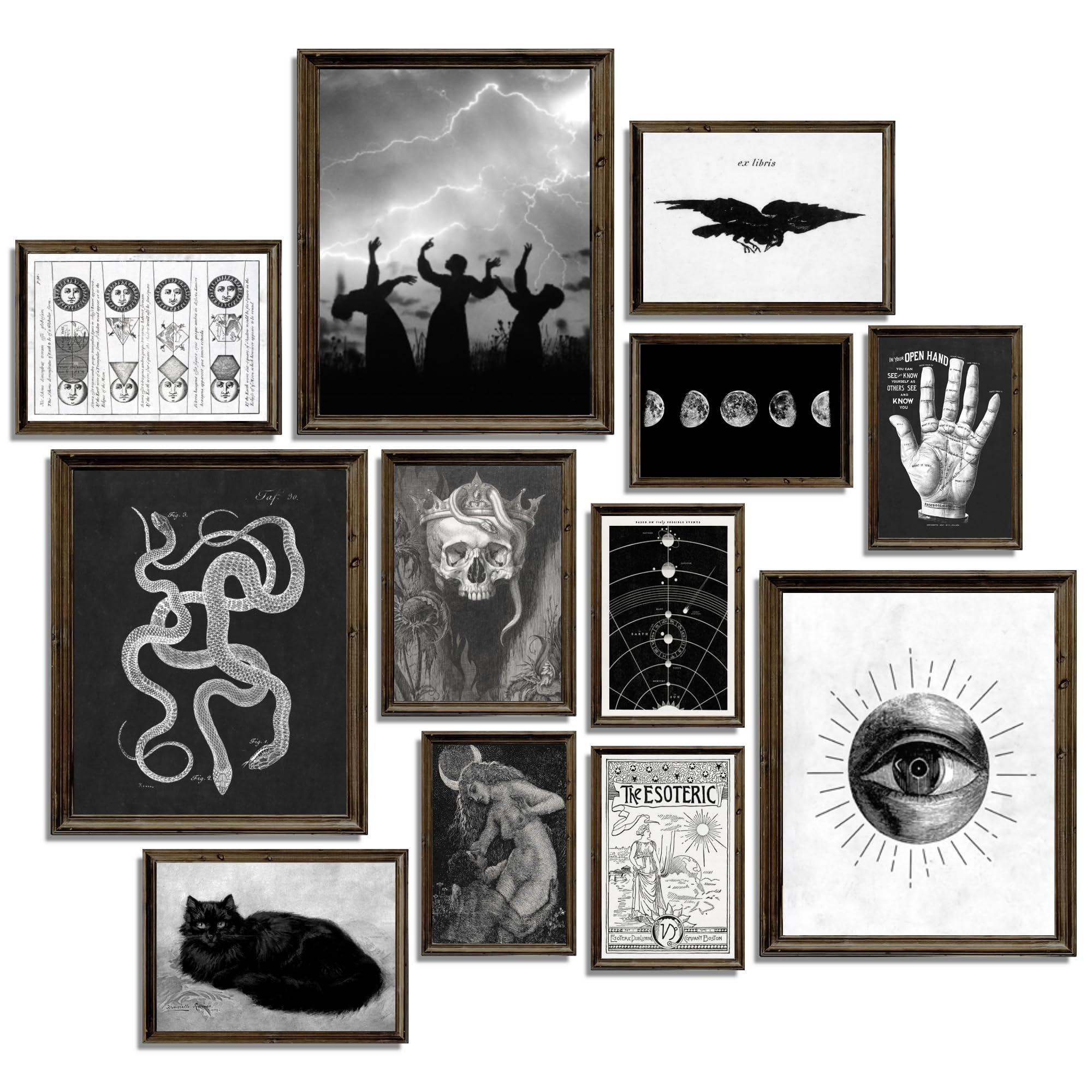 Waschbr Gothic Home Decor, Aesthetic Witchy Decor, Goth Room Decor, Creepy Art Prints, Halloween Wall Posters, Scary Picture, Sp