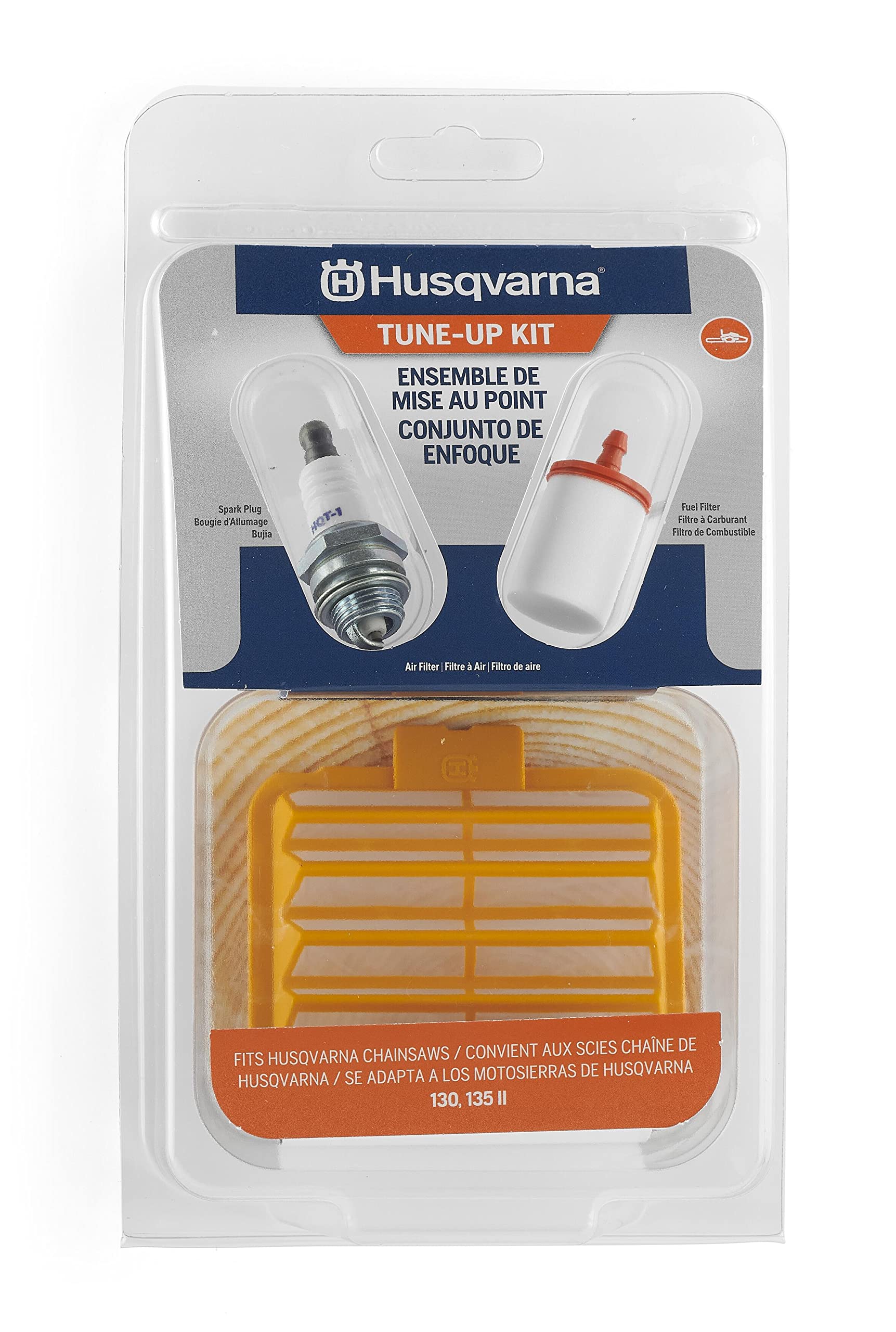 Husqvarna 599334201 130 Chainsaw Maintenance Kit, Easy-To-Install Chainsaw Parts Tune Up Kit