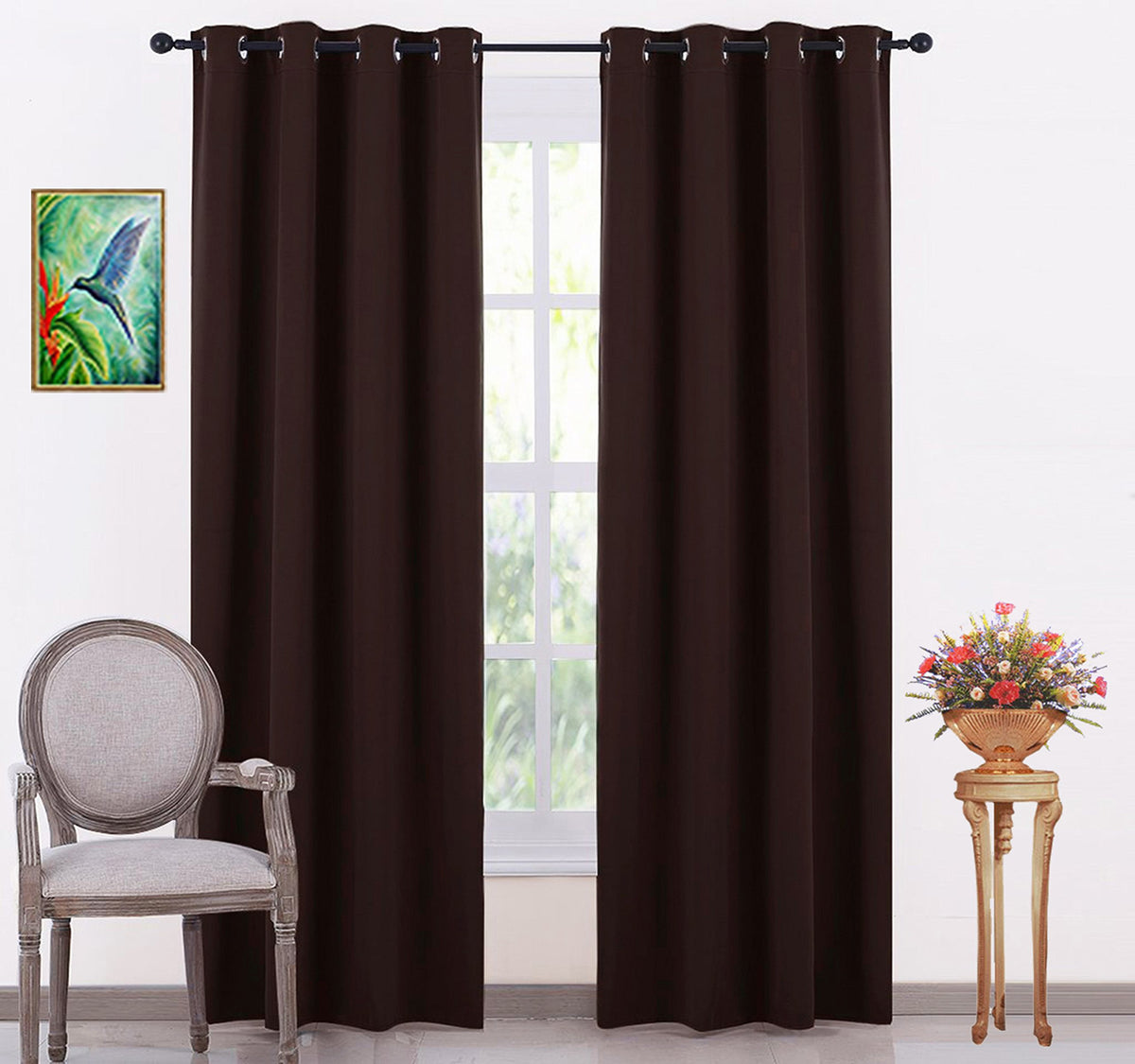 LE HAVRE Blackout Curtain 7 feet Pack of 1 Piece with 3 Layers Weaving Technology Thermal Insulated Draperies Energy Saving | Br