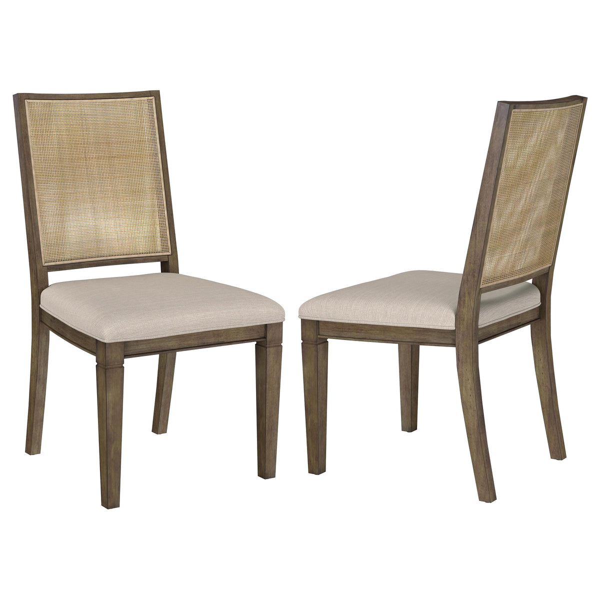 Coaster Home Furnishings Matisse Woven Rattan Back Dining Side Chair Brown (Set of 2)