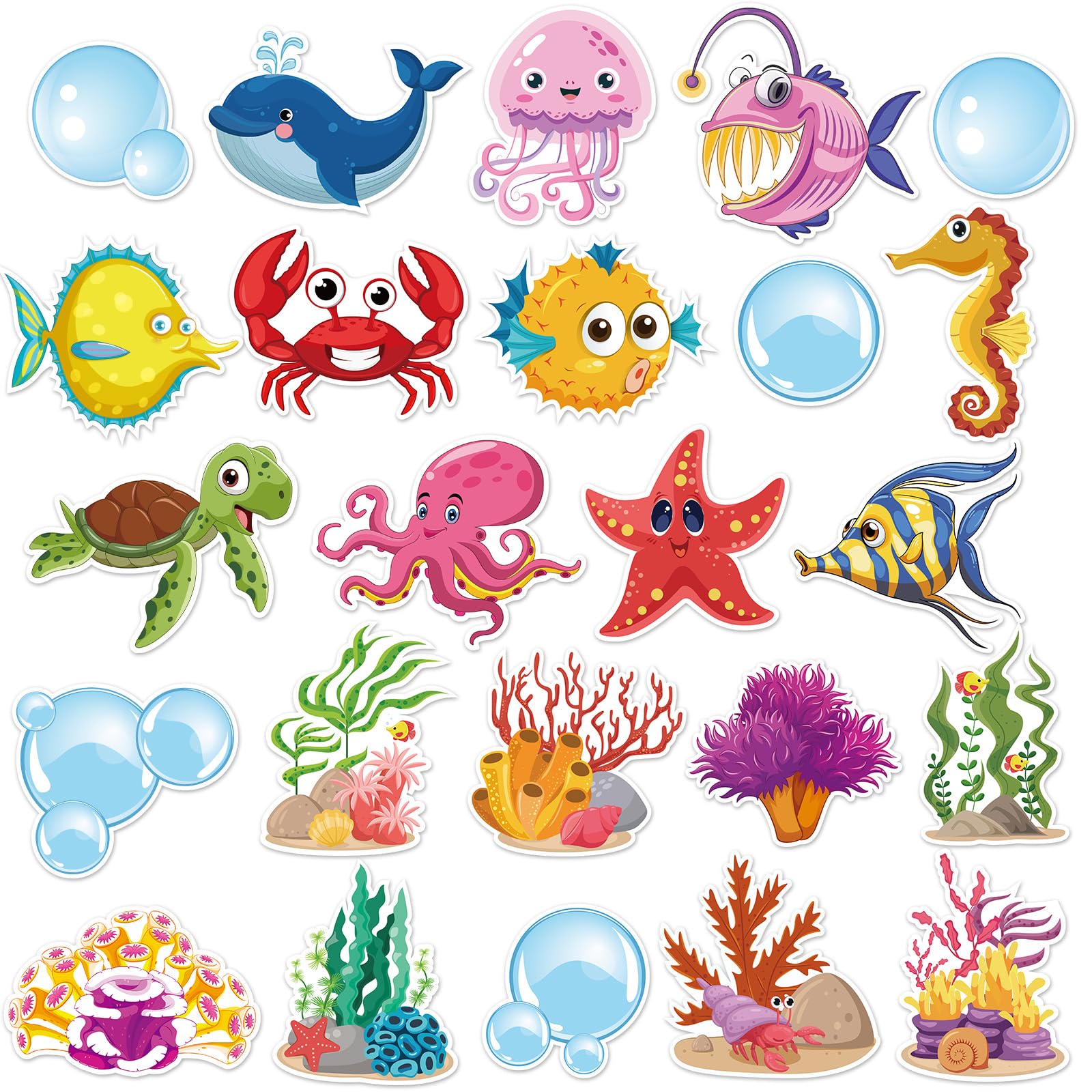 Fish Cutouts Tropical Fish Cutouts Classroom Bulletin Board Decorations, The Sea Ocean Creature Paper Decorations For Toddler Ki