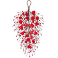 Sggvecsy 24 Valentines Day Swag Artificial Heart Shaped Teardrop Swag Heart Wall Hanging Teardrop Door Swag Spring Summer Heart 