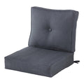 Greendale Home Fashions Outdoor 2-Piece Sunbrella Premium Deep Seat Cushion Set, Cast Slate