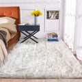 ORINOVA 5x7 Area Rug White and Gray Washable Shaggy Faux Sheepskin Fur Rug for Living Room Large Nursery Rug Teen Room Home D  c