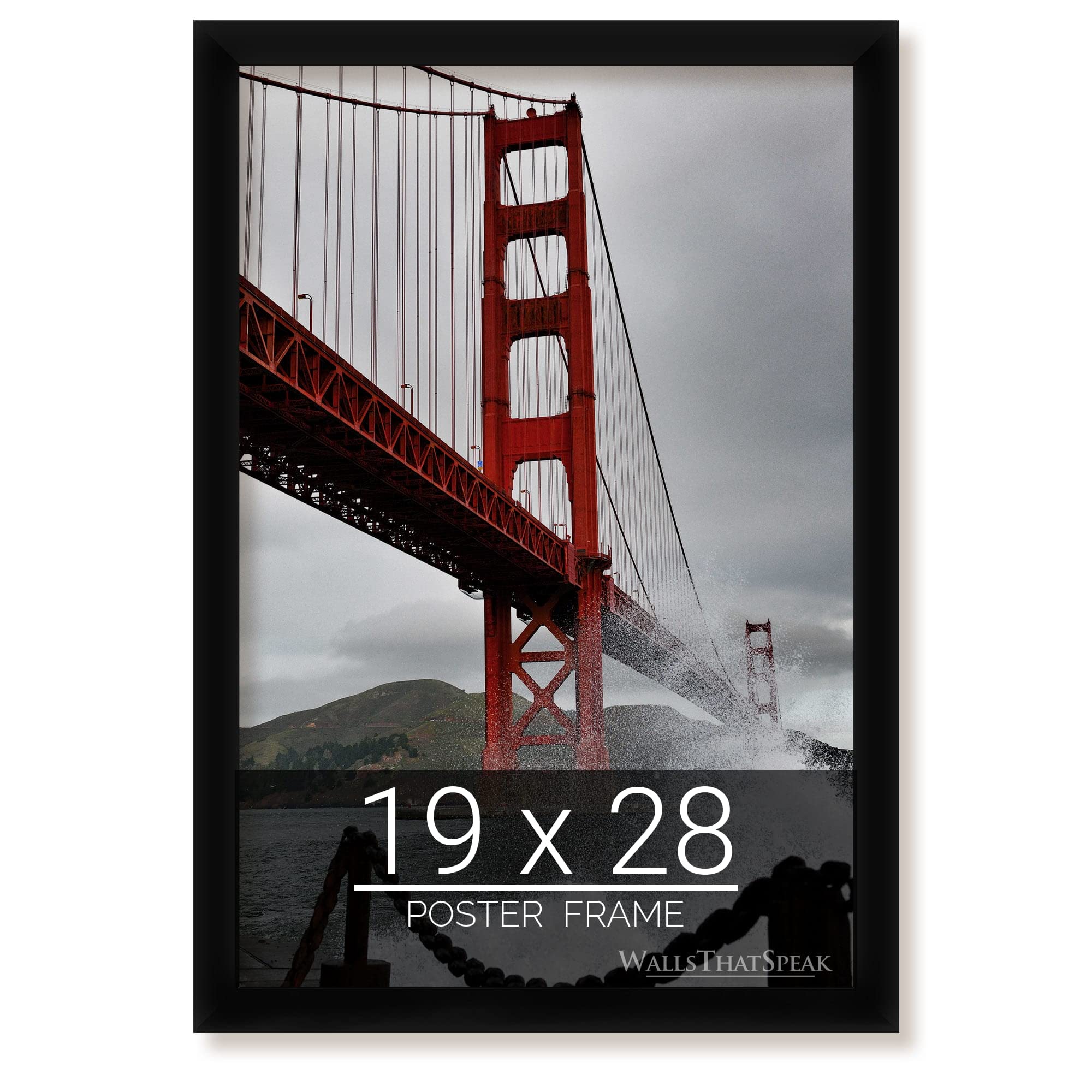 wallsthatspeak 19x28 Black Picture Frame for Puzzles Posters Photos or Artwork