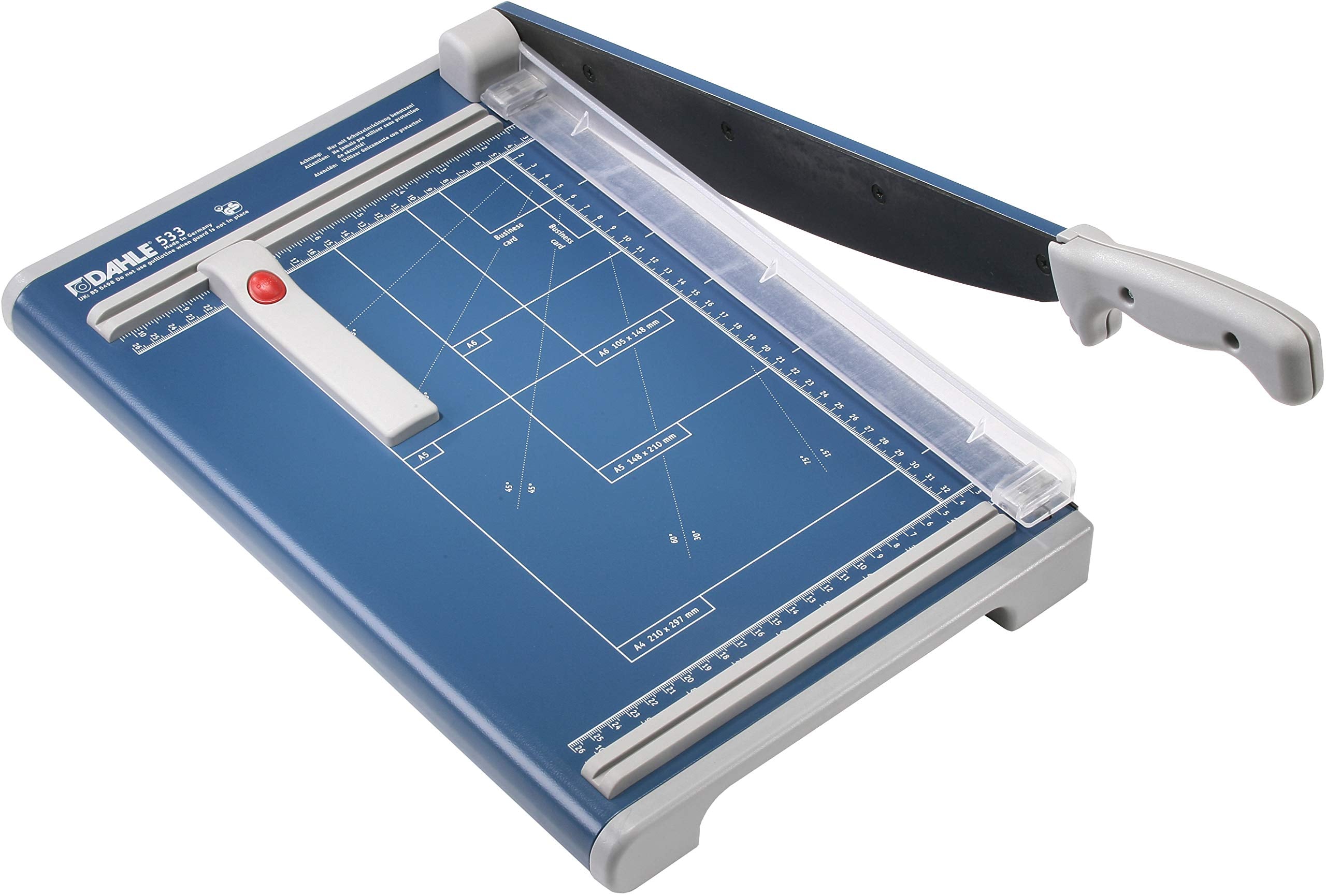 Dahle 533 Professional Guillotine Trimmer, 13-3/8' Cut Length, 15 Sheet Capacity, Self-Sharpening, Manual Clamp, German Enginee