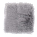 Molain Faux Fur Chair Pad 12 inch Square Cover Seat Cushion Carpet Mat Soft Fluffy Area Rug Couch for Living Bedroom Sofa,Photog