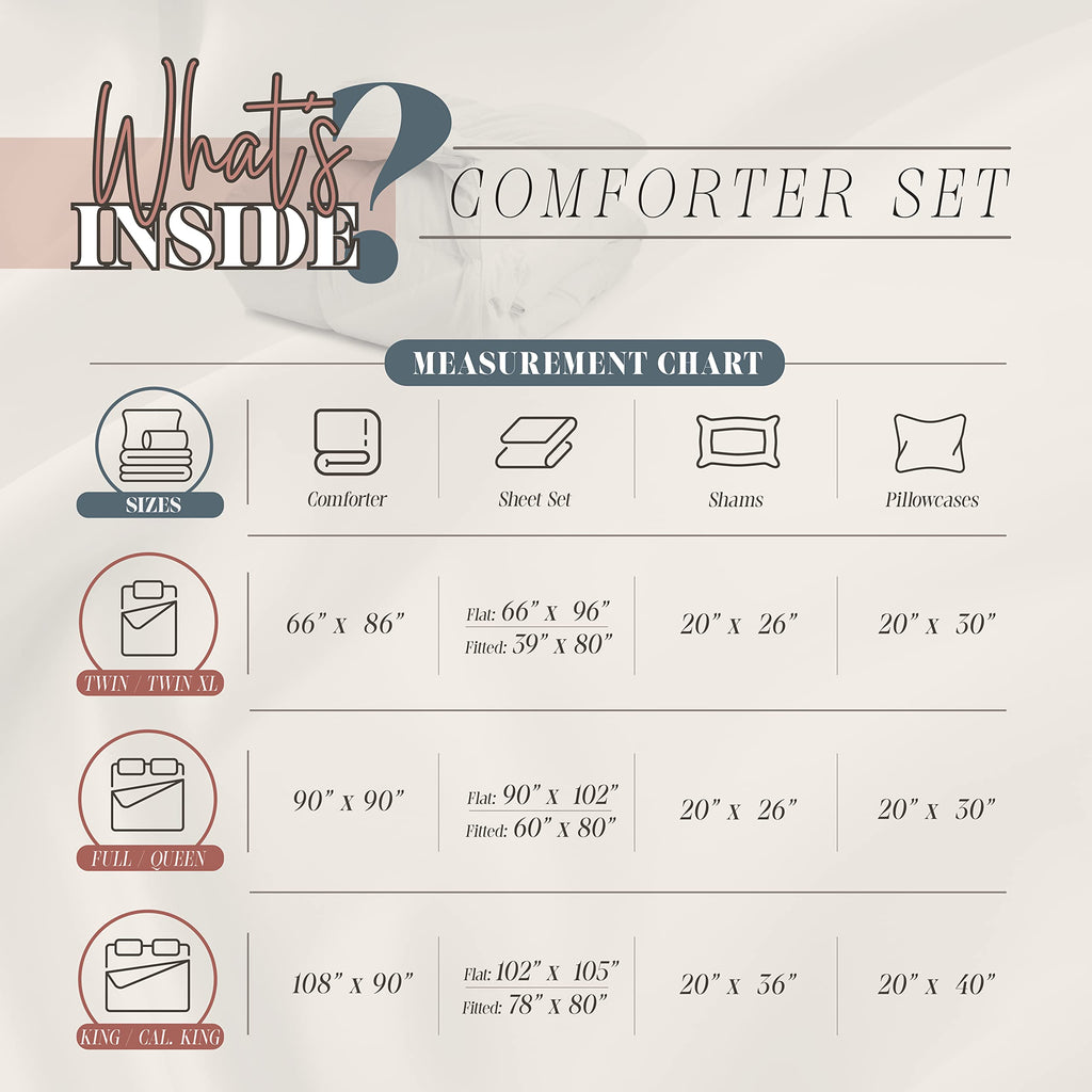 Elegant Comfort Softest, Coziest, 10Pc Pleated Bed-In-A-Bag, Ruched Ruffle Comforter Set Featuring Decorative Pillows And Fitted