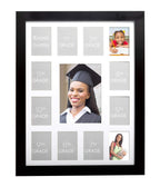 Kate & Milo School Days Frame, Holds 13 Photos k-12, Kindergarten to High School Picture Frame, Graduation Party Decorations, Mu