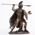 Veronese Design 8.5 Tall King Leonidas Greek Warrior of Sparta Cold Cast Bronzed Resin Sculpture Statue