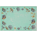 Seabreeze Sz9 Green Coastal Rug Rectangle 5' X 7 ' 6"
