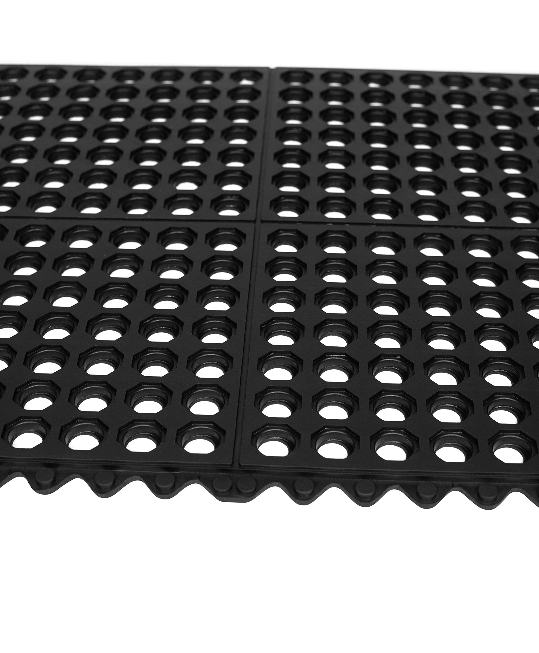 Birdrock Home 4 Pc Indoor Outdoor Drainage Utility Mat - 20 X 24 - Kitchen Non Slip Floor Mat For Kitchen Industrial - Durable R