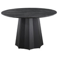 Coaster Home Furnishings Camden Round 48-Inch Faux Marble Top Dining Table Black