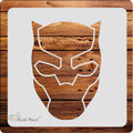 Kachi Pencil Black Panther Stencils for Art and Craft Painting, Size 6 x 6 inch Reusable Stencil for Painting, Fabric, Glass, Wa