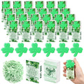 Wettarn 24 Sets St Patricks Day Gifts Shamrock Stress Balls with Blessing Gift Boxes Irish Party Favors for Employee Coworker Fr