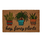 Dii Floral Design Collection Natural Coir Doormat, 17X29, Fancy Plants