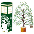 Green Jade Crystal Tree of Life - Chakra Tree for Positive Energy, Gemstone Tree, Feng Shui Tree Decor - Money Tree Bonsai - Hea