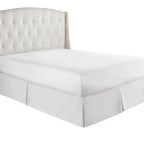 Hc Collection Bed Skirt, Soft Microfiber Box Spring Cover, Bed Skirting King Size, 14' Inch Drop, Wrinkle & Fade Resistant - Wh