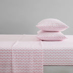 Betsey Johnson - Queen Bed Sheets, Soft & Lightweight Bedding, Fade & Wrinkle Resistant (Wonderland Stripe Pink, Queen)