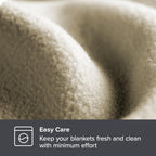Bare Home Polar Fleece Blanket - Throw Blanket - Oyster - Warm & Cozy - Premium Fleece Blanket - Blanket For Bed, Sofa, Camping,
