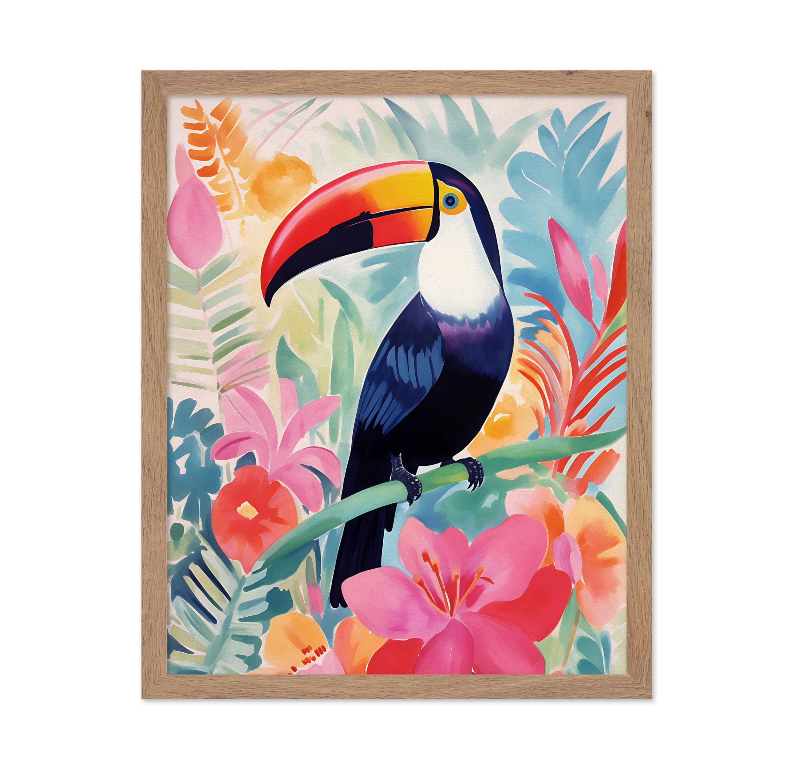 Poster Master Toucan Poster - Toucan Portrait Print - Bird Art - Wildlife Art - Watercolor Art - Gift for Veterinarian, Animal L