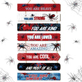 Threehoney Spider Theme Sign Inspirational Spider Wall Room Decor Hanging Wooden Cartoon Decor You are Brave Wall Art Wood Art P