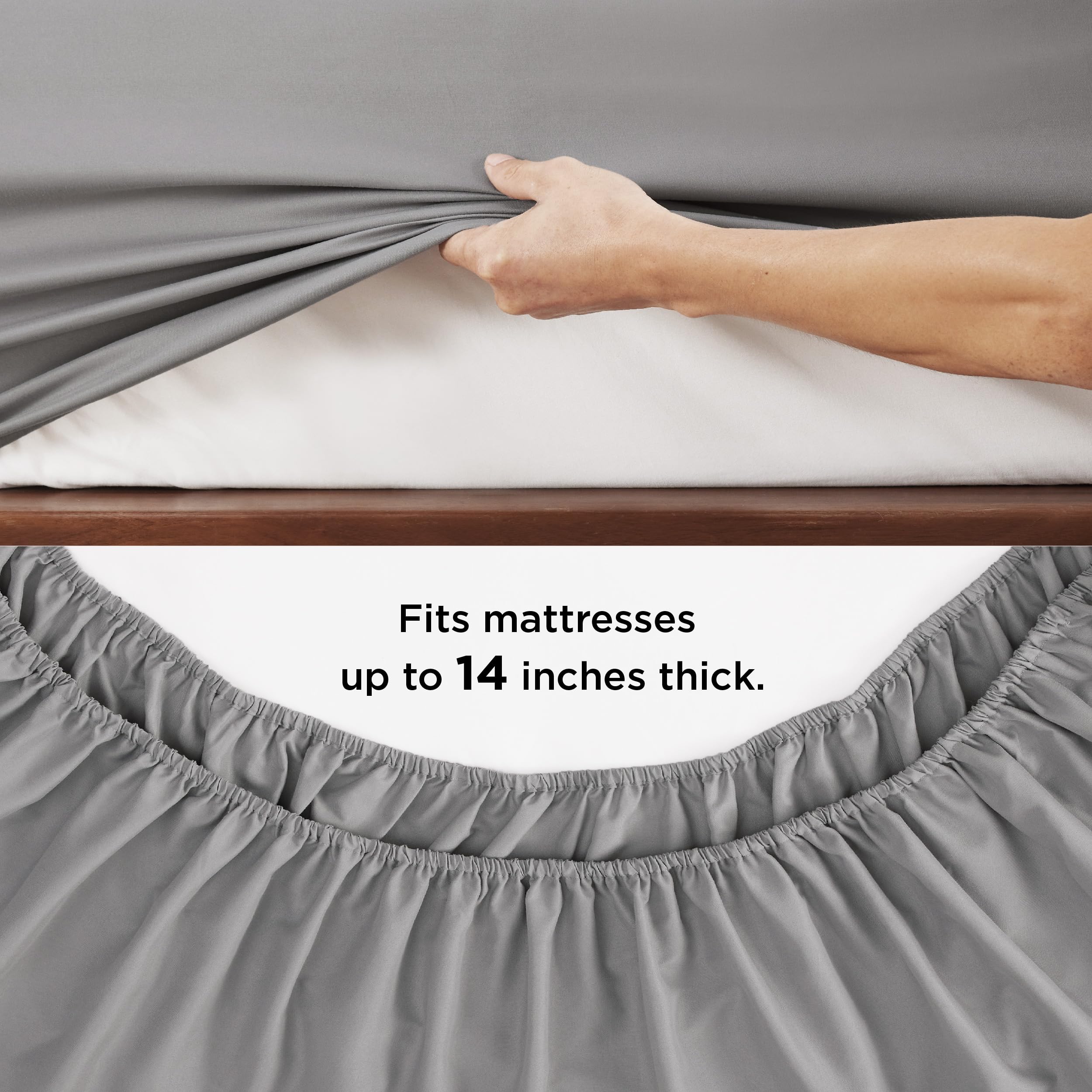 Bedsure Grey Comforter Set Twin - 5 Pieces Solid Bed In A Bag, Twin Bed Set With Comforter, Sheets, Pillowcase & Sham