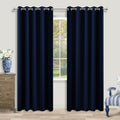 Koufall Navy Blue Extra Wide 100% Total Full Blackout Curtains For Kids Bedroom,2 Panels Set 60 Inch Wide Thermal Winter Curtains Insulated Sliding Glass Patio Door.60 Width By 84 Inches Long
