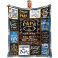 Siklty Papa Gifts From Grandchildren Throw Blanket 60' X 50', Birthday Gifts For Papa From Grandkids, Papa Gifts From Granddau