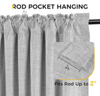 Inovaday Blackout Curtains, 2-Panel Linen Textured 100% Thermal Insulated Room Darkening Sun Blocking Drapes For Bedroom, Nurser