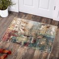 Lahome Modern Abstract Area Rug - 2x3 Washable Small Entryway Rug Kitchen Sink Mat Contemporary Faux Wool Non-Slip Soft Floor In