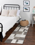 Unique Loom Autumn Collection Area Rug - Providence (2 7 x 12 Runner, Gray/ Ivory)