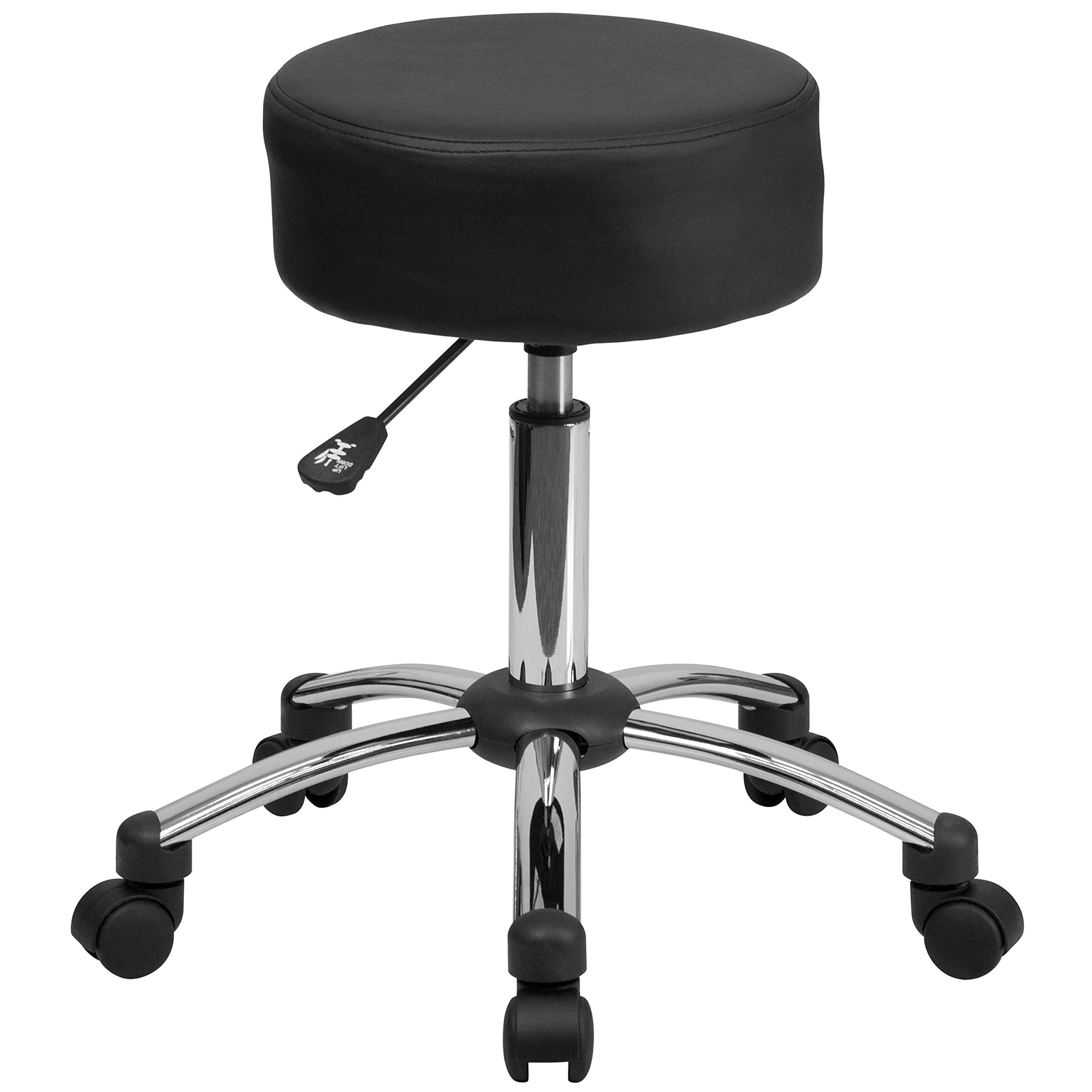 Flash Furniture Rhonda Medical Ergonomic Stool with Chrome Base