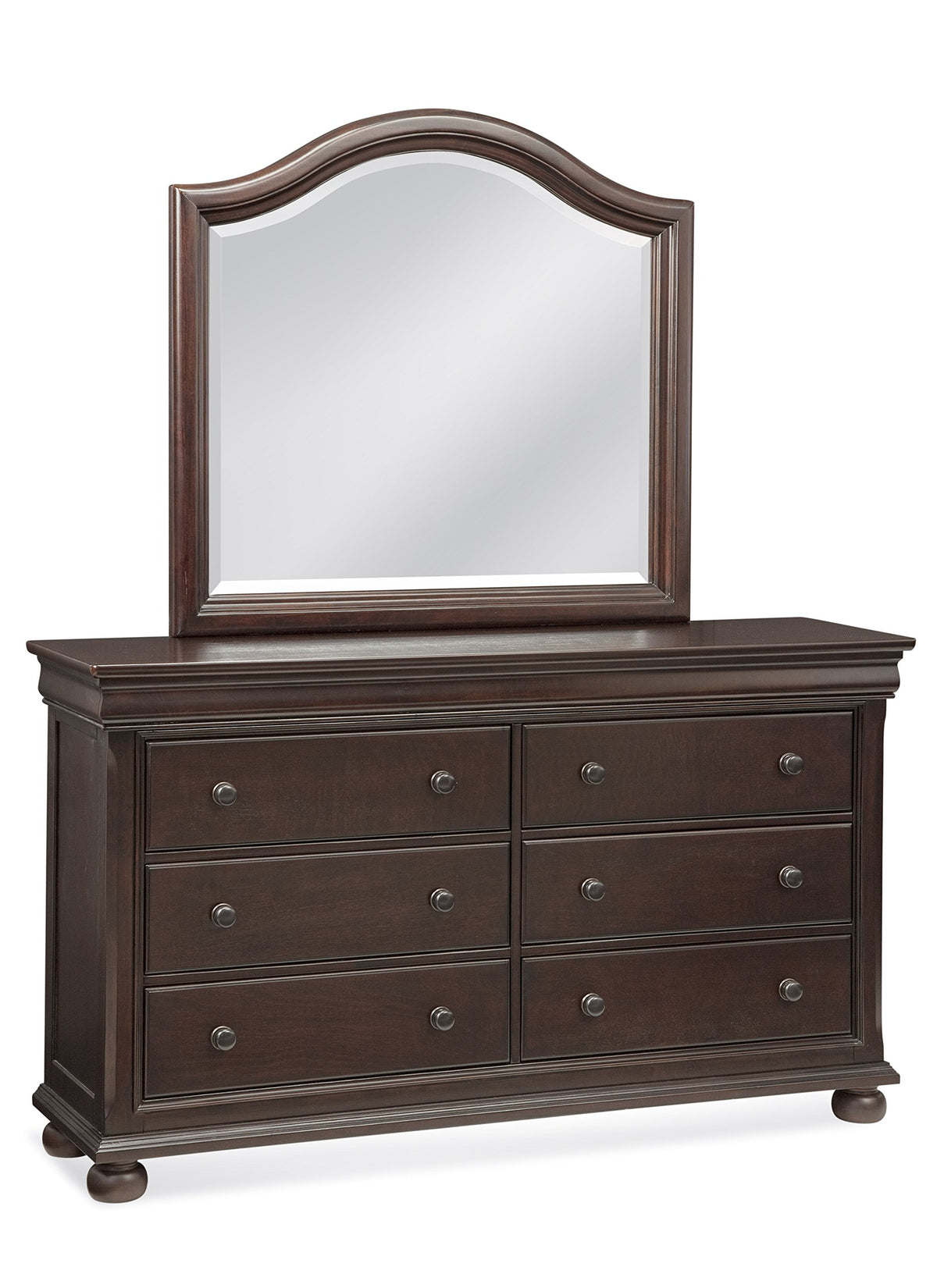 American Woodcrafters Hyde Park Dresser And Mirror Combo