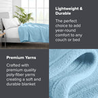 Bare Home Polar Fleece Blanket - Full/Queen Blanket - Warm & Cozy - Premium Fleece Blanket - Blanket For Bed, Sofa, Camping, Tra