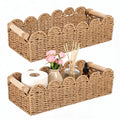 2PCS Bathroom Basket Organizer with Handle, Scalloped Basket, 14.46.44In
