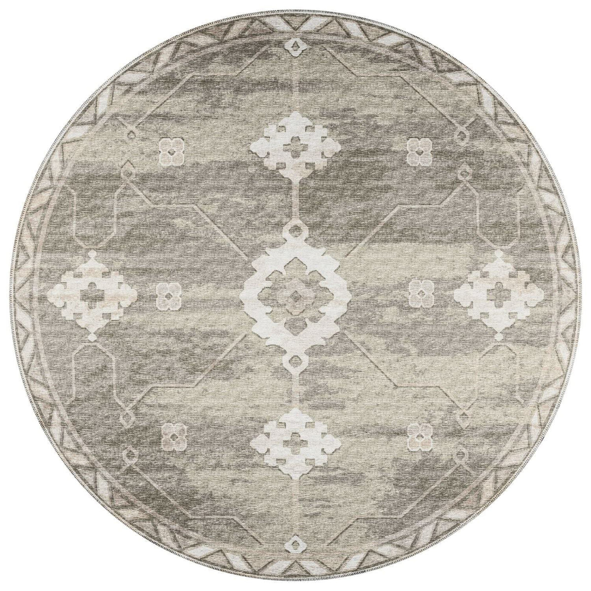 Sedona Sn16 Beige Transitional Rug Round 8' X 8'