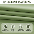 Donren 30 Inch Length Curtain Tiers For Loft - Blackout Short Length Curtains For Bathroom(52 Inches Wide By 30 Inches Long,Sage Green,2 Panels)